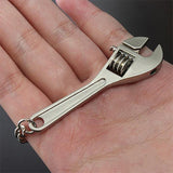 Silver Plated Changeable Spanner Keychain Fashion Wrench Key Chain Creative Keyfob Tools