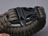 Camping Hiking Emergency ParaCord Bracelet Survival Parachute Rope Whistle Buckle  Kit Wristbands
