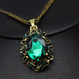 Bridal Fashion Jewelry Sets Crystal Vintage Bronze Plated Necklace Earrings Bracelet Rings