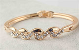 18k Gold Plated Clear Austrian Crystal Bracelets & Bangles Gift Jewelry