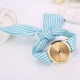 Women's Watches Fashion Casual Stripe Fabric  Bracelet Watch 3 Colors