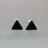 3 Color Western Triangle round flash stud earrings for women