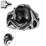 Black Titanium Vintage Punk No Fade Rings