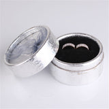 Vintage Women Round Cubic Zirconia 18K Gold Plated Earrings