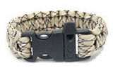 Camping Hiking Emergency ParaCord Bracelet Survival Parachute Rope Whistle Buckle  Kit Wristbands