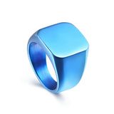 Men's High Polished Signet Solid Stainless Steel ring