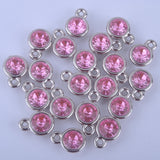 12pcs/lot mixed Birthstone charms 11mm Acrylic for Diy Personalized Necklace and Bracelet