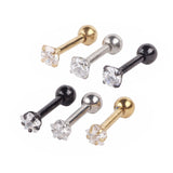 1pair Stainless Steel Stud Earring Ball Barbell Ear Piercing