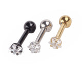 1pair Stainless Steel Stud Earring Ball Barbell Ear Piercing