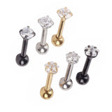 1pair Stainless Steel Stud Earring Ball Barbell Ear Piercing