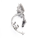 Retro Vintage Bronze Punk Temptation Metal Dragon Bite Ear Cuff Clip Wrap Earring