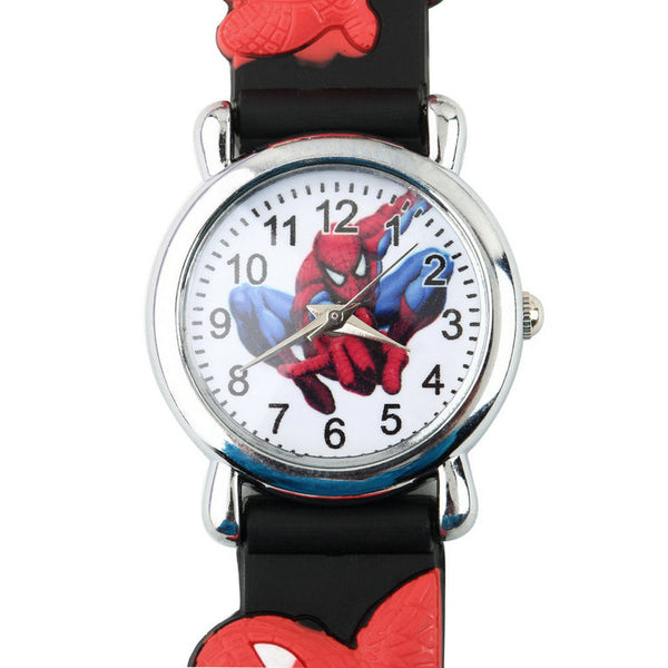 Children Boys Marvel Cartoon Kids Analog Quartz Wrist Watch Rubber