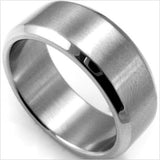 European Style 8MM Stainless Steel Band Titanium Classic Men Rings