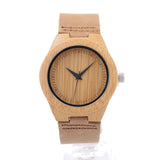Newest  movement wristwatches genuine leather bamboo wooden watches for men and women