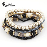 Bohemian Multi-layer Beads Elastic Strand Bracelets for Women