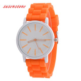 GENEVA Sports Quartz Watch Women Silicone Rubber Jelly Gel Analog Watches Girls Running Wrist Watch