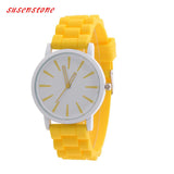 GENEVA Sports Quartz Watch Women Silicone Rubber Jelly Gel Analog Watches Girls Running Wrist Watch