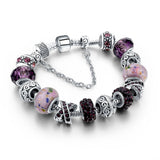 European Charm Silver Chain Bracelets & Bangles For Women