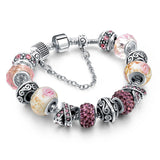 European Charm Silver Chain Bracelets & Bangles For Women