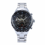 Fashion Steel Men Clock Winner Brand Stylish Design Classic Mechanical Self Wind Wrist Dress Skeleton Automatic Watch