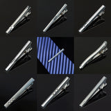 Stainless Steel Tie Clip Pin Clasp Toned Wedding Metal Tie Clips For Men