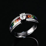 Sapphire Rainbow Ring Jewelry Bridal Sets