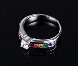 Sapphire Rainbow Ring Jewelry Bridal Sets