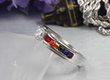 Sapphire Rainbow Ring Jewelry Bridal Sets