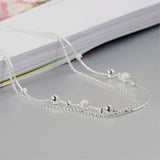 Silver Plated  Bracelet Fashion Anklets for Women New Foot Jewelry