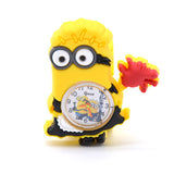 3D Eye Despicable Me minion Cartoon watch Precious Milk Dad Cute Children clock Baby kid Quartz Wrist Watches