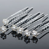 40 PCS Bridal Crystal Pearl Flower Hair Pins Accessories