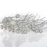 40 PCS Bridal Crystal Pearl Flower Hair Pins Accessories