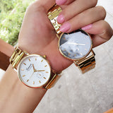 Hot Fashion Gold Watch Luxury Geneva Brand Full Steel Casual Quartz Couple Wristwatches