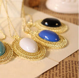 Jewelry Pierced Oval Necklace Long Paragraph Sweater Chain Necklace