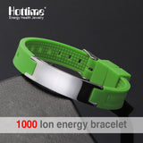 Black Power Silicone Wristband 4 In 1 Bio Elements Energy Magnetic Bracelett