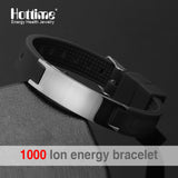 Black Power Silicone Wristband 4 In 1 Bio Elements Energy Magnetic Bracelett