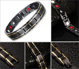 Black Men's Health Magnetic H Power Stainless Steel Bracelet Jewelry For Man