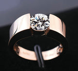 Classic Engagement Ring 18K Real rose gold plated Arrows CZ Diamond lovers promise Ring