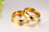 18K Gold Plated Cubic Zirconia Couple Wedding Ring