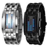 Stainless Steel Digital LED Sports Bracelet women Resistant Wristwatch