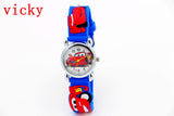 3D Cartoon Super Red Cars Watch For Kids Wrsitwatch