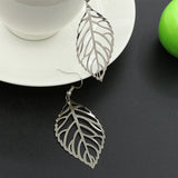 Girl fashion exquisite simplicity forest metal leaves Drop Earrings for women