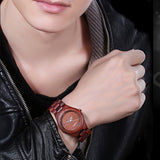 Fashion Brand Women Wooden Watch New Year Gift Bangle Quartz Watch