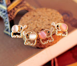 Fashion Lovely Cute Baby Elephant Opal Stud Earrings for Party