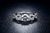 Fashion White Gold plated CZ Diamond Vintage Female Infinity Wedding Ring