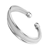 Fashion Jewelry Elegant Silver Plated Bangles Cuff Bracelets High Quality