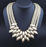 Fashionable women manual cloth weaving splicing necklace