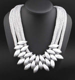 Fashionable women manual cloth weaving splicing necklace