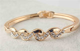 18k Gold Plated Clear Austrian Crystal Bracelets & Bangles Gift Jewelry