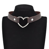 Gothic Punk Multi Color Alloy Heart Necklace Collar